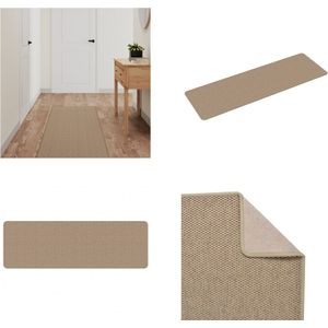 vidaXL Tapijtloper 50x150 cm sisal-look zandkleurig - Tapijtloper - Tapijtlopers - Gangloper - Tapijt Loper