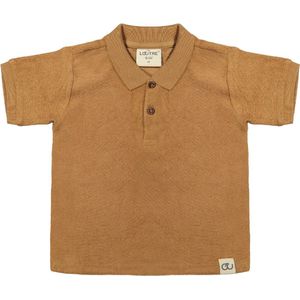 Nils - jongens polo korte mouw - bruin - maat 80