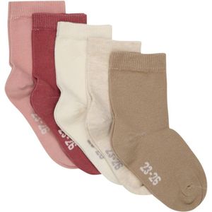 Minymo Kinder Socke Ankle Sock Multi (5-Pack) 5247 Rose Cloud-23-26