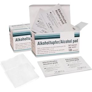 Isopropylalcohol doekjes 70% - 200 stuks - Chirurgische reinigingsdoekjes - Eerste hulp en algemene reiniging