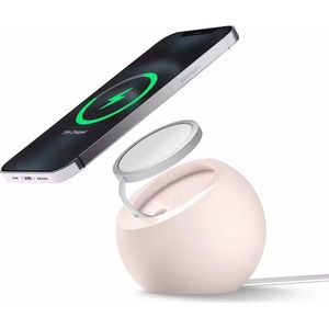 Siliconen standaard voor MagSafe oplader iPhone Dock Roze