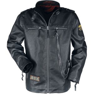 Stranger Things Hellfire Club Heren Kunstlederen jas - zwart - S