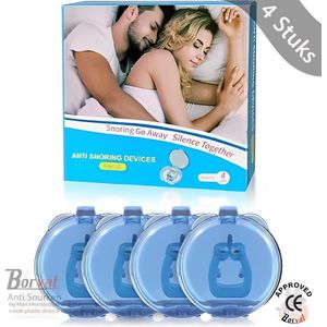 Borvat® Anti Snurken - 4 stuks - Apparaten Siliconen Magnetische - Neusklem Gemakkelijk - Ademen Verbeter - Slaap Hulp Apneu Beschermer - voor Nacht - Zeg vaarwel tegen snurken - Effectieve preventie van snurken - High quality&safe - Gemakkelijk te