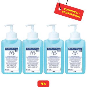 Hartmann Sterillium Pure Hand Gel met pompje - 4x 475 ml voordeelverpakking