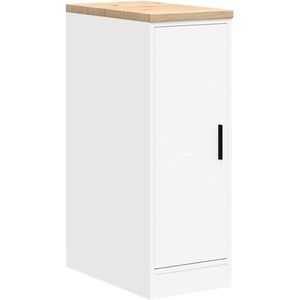 vidaXL - Garagekast - Wit - Massief Grenenhout - 30x51x85 cm