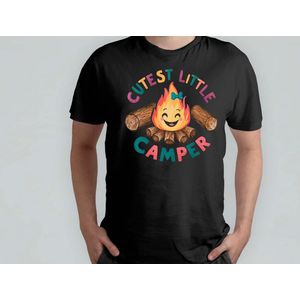 Cutest Little Camper - T Shirt - Camping - CampLife - CampVibes - TentLife - Kamperen - KampeerLeven - KampeerVibes - TentLeven
