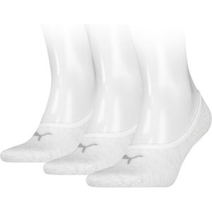 Puma Footie Unisex (3-pack) - unisex onzichtbare sokken - beige - Maat: 35-38