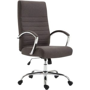 LuxeComfort - Bureaustoel - Bureau - Comfortabel - Stof - Donkergrijs