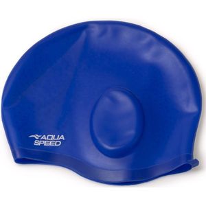Aqua Speed Siliconen Badmuts Comfort - Zwemmuts met speciale uitsparing voor de oren One Size - Blauw