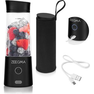Zeegma Vitamine GO - Draagbare blender - Lichtgewicht 480g - 450ML - 5000 mAH - 6 bladen - 25 keer te gebruiken per lading - voor cocktails en smoothies