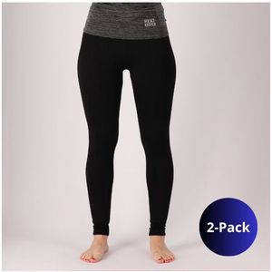 Morethansocks - Thermolegging dames - 2 stuks - Maat S t/m XXL - Zwart - thermobroek dames - thermokleding - thermo legging
