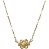 Lucardi - Stalen Goldplated Ketting - Goudkleurig - 50 cm