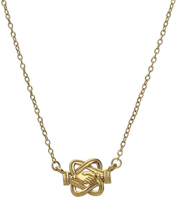 Lucardi - Stalen Goldplated Ketting - Goudkleurig - 50 cm