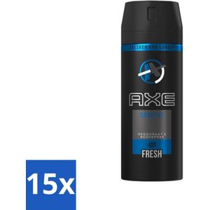 15 x Axe - Deodorant Bodyspray - 48hrs Fresh - Anarchy for Him - 150 ml - Langdurige Bescherming - Frisse Geur - Zelfvertrouwen - Energie - 150 Ml