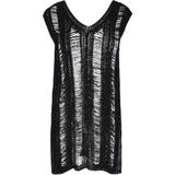 myMo - ROCKS - Gebreide Jurk - Zwart - Kort/mini - V-hals