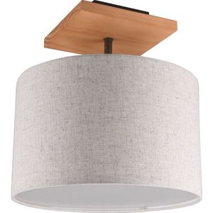 LED Plafondlamp - Plafondverlichting - Torna Elmas - E27 Fitting - Rond - Antiek Nikkel - Aluminium