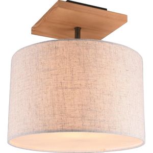 LED Plafondlamp - Plafondverlichting - Torna Elmas - E27 Fitting - Rond - Antiek Nikkel - Aluminium