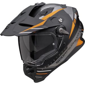 Scorpion - ADF-9000 Air - Motorhelm - Matt Zwart Zilver Oranje - TCT Ultra Technologie