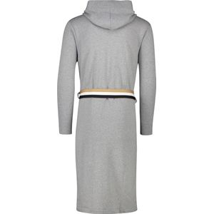 BOSS Iconic French Terry Robe - heren badjas (middeldik) - middengrijs - Maat: XL