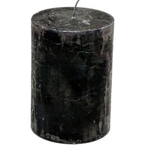 Stompkaars - Zwart - 7x10 cm - parafine - set van 4