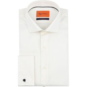 Suitable - Overhemd - Ecru - Slim Fit - Dubbel Manchet