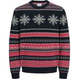 Jack & Jones - JJXMAS NOEL KNIT CREW NECK - Gebreide Trui - Sky Captain