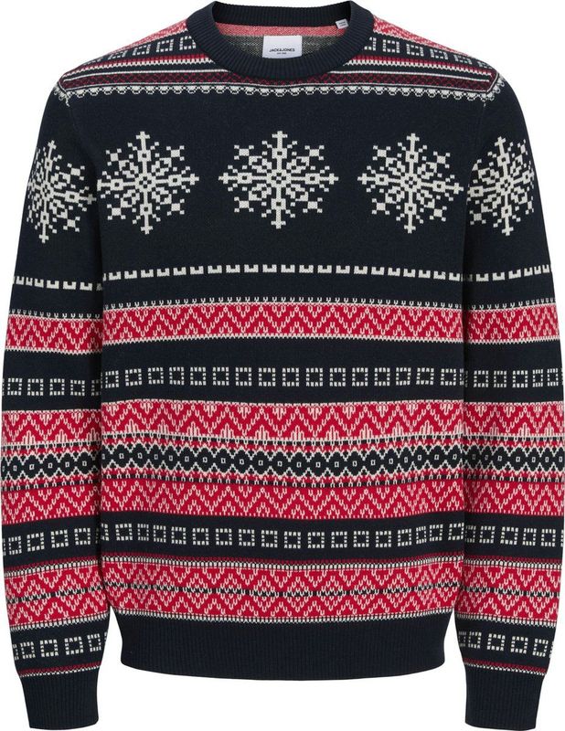 Jack & Jones - JJXMAS NOEL KNIT CREW NECK - Gebreide Trui - Sky Captain