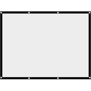 60-100 Inch 4: 3 Draagbaar Opvouwbaar Kreukvrij Projectorscherm voor Buitenfilms - Wit - Thuisbioscoop - Binnen Buiten Gebruik .