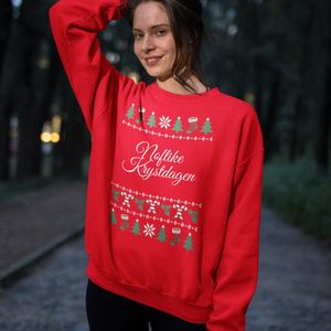 Friese Kersttrui Rood Noflike Krystdagen Candy Cane - Maat XS - Uniseks Fit - Kerstkleding Voor Dames & Heren