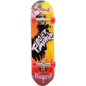 Johntoy Vinger Skateboard Geel/rood 7-delig 9 Cm