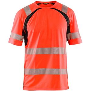 Blaklader UV-T-shirt High Vis 3397-1013 - High Vis Rood/Zwart - 4XL