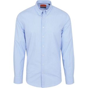 Suitable - Overhemd Vichy Ruit Lichtblauw - Heren - Maat S - Modern-fit