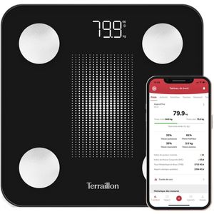 Bluetooth Smart Weegschaal met Lichaamssamenstellingsanalyse - Capaciteit 180 kg, LED-Display, Geschikt voor iOS en Android