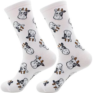 Robin Ruth - Koeien - Wit - Heren sok - Maat 41-46