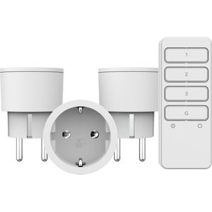 KlikAanKlikUit - APC3-2300RN - Startset - Wit - 3 Schakelaars met Afstandsbediening