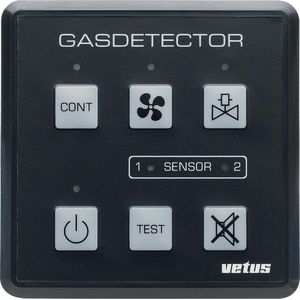 VETUS Gas en Koolmonoxide Detector 12/24 Volt inclusief Sensor