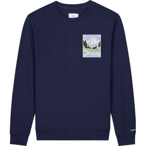 A-dam Bob Ross Painting - Sweater - Katoen - Trui - Dames en Heren - Donker Blauw - S