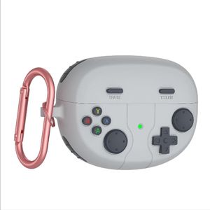 Beschermhoes met Cartoon Ontwerp en Sleutelhanger voor In-Ear Oortjes - Grijs - Compatibel met Ultra Open Oordopjes - Geschikt voor Jongens, Meisjes, Mannen en Vrouwen