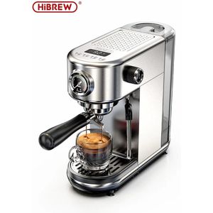 Venori Koffiezetapparaat - Espresso machine - Pistonmachine - BPA FREE - 20Bar - Kopjes warmer - Tempratuur aanpasbaar - 1.3L watertank -Melkopschuimer - Zilver