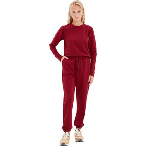 Stijlvolle Dames Huispak / Tracksuit / Joggingspak | 2-Delig Home Wear / Trainingspak | Sport Kleding | Rood - M