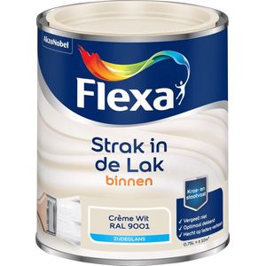 Flexa Strak in de Lak Watergedragen - Zijdeglans - RAL 9001 - 750 ml
