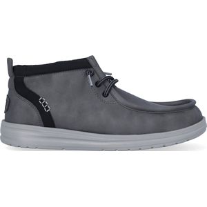 HEYDUDE - Wally Mid GripR - Instappers - Grey/Black - Winterbestendig