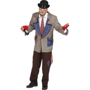 Wilbers & Wilbers - Clown & Nar Kostuum - Clown Landloper Sjofele Dorus - Man - Bruin - Maat 60 - Carnavalskleding - Verkleedkleding