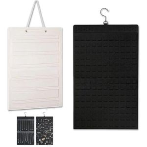 Sieradenhangzakjes Grote Capaciteit - Dubbelzijdig Design - Robuuste en Veilige Sieraden Organizer .