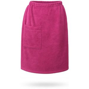 VitalHome Terry Kilt Pareo met Zakje - 60x150cm - Sauna - Roze
