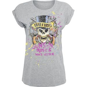 Guns N' Roses - Top Hat Splatter - T-shirt - Gemêleerd Grijs