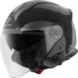 Bogotto H586 BT Solid Zwart Bluetooth Jethelm - Maat L - Helm