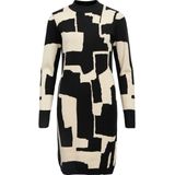 Object - Ray Aop - Gebreide Jurk - Lange Mouwen