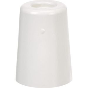 Grote deurstop met schroef. 5x37x37 cm wit.