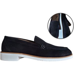 Stravers - Sportieve Loafers Maat 49 Suede Zwart Grote Maten Instappers Heren